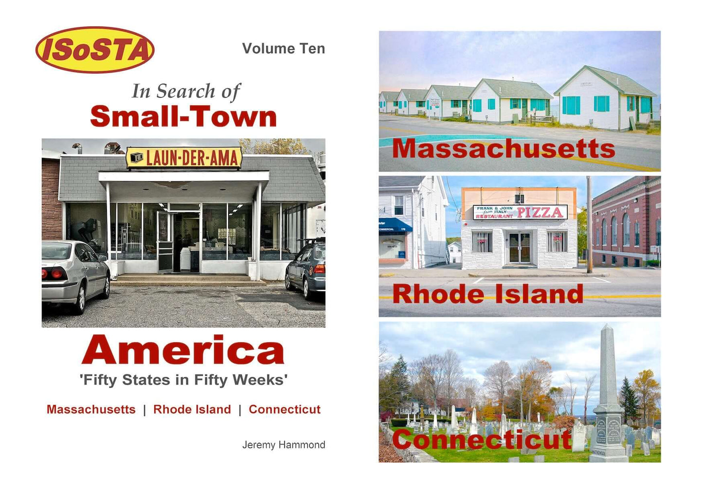 In Search of Small town America: Volume 10 cover featuring photographs of Massachusetts, Rhode Island and Connecticut.