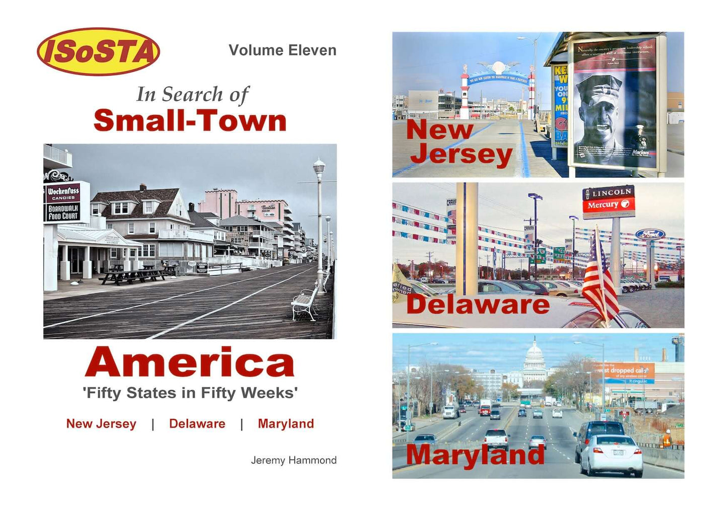 In Search of Small town America: Volume 11 cover featuring photographs of New Jersey, Delaware and Maryland.