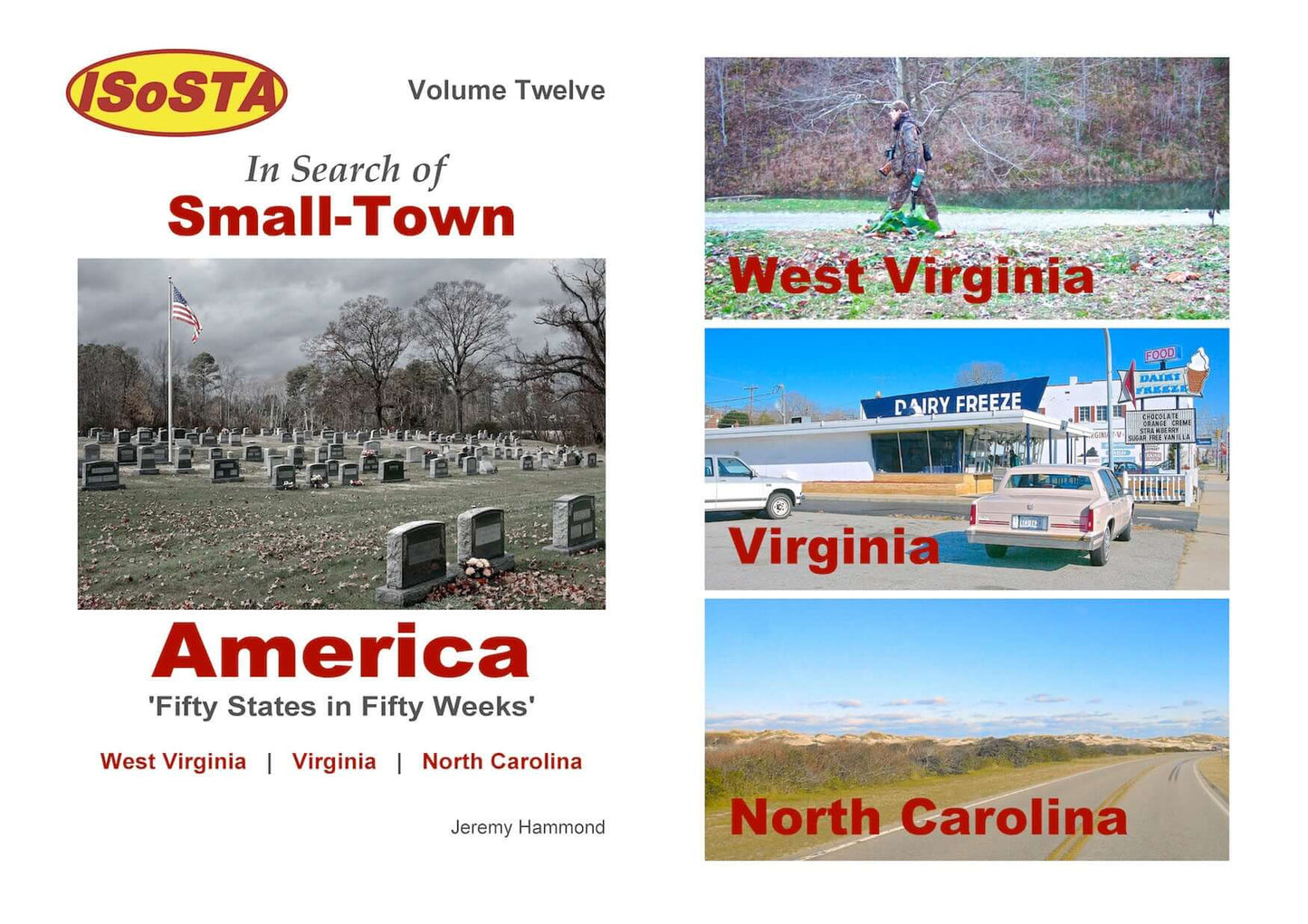 In Search of Small town America: Volume 12 cover featuring photographs of West Virginia, Virginia and North Carolina.