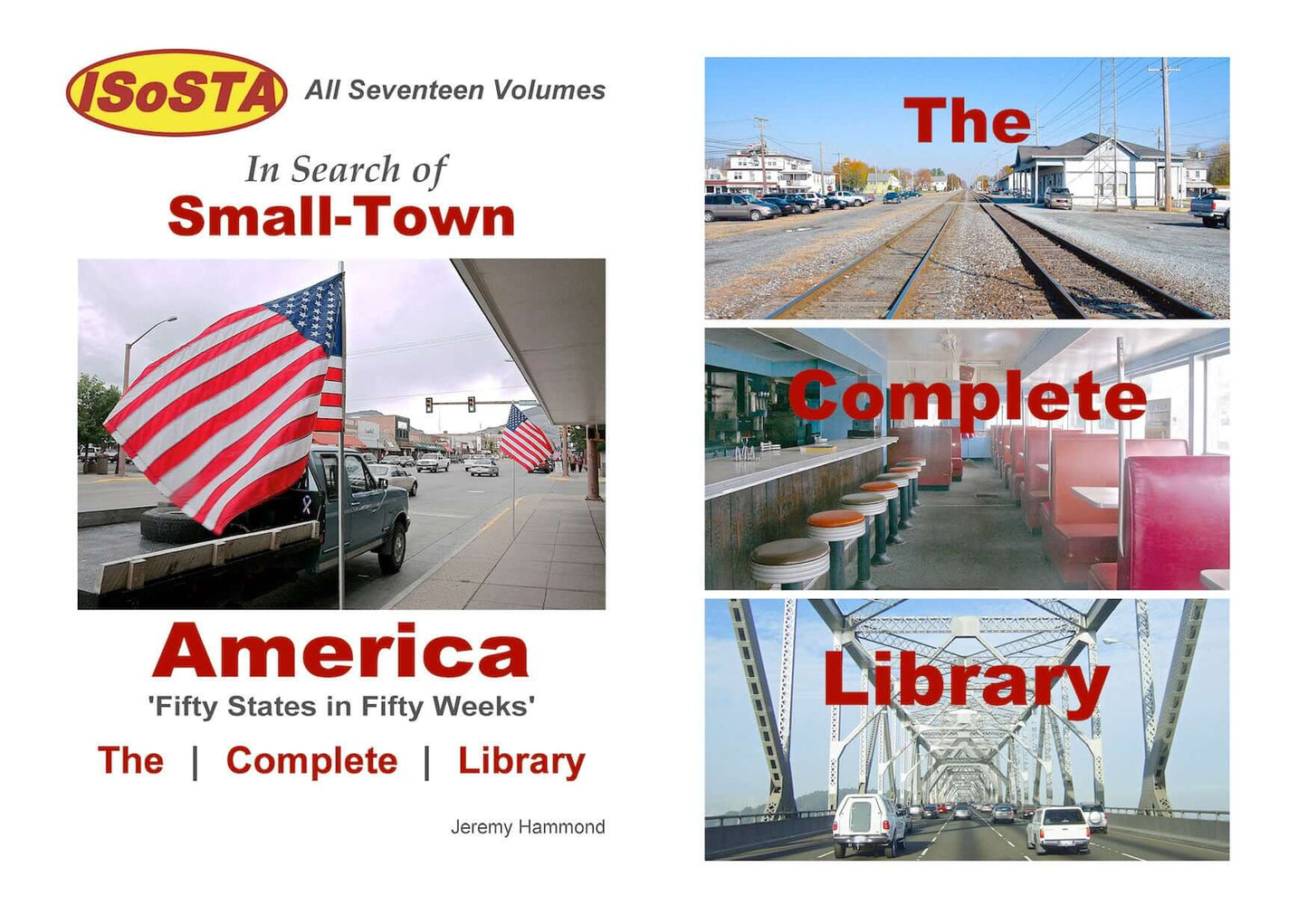 In Search of Small town America: Complete Library cover featuring small-town scenes and Americana imagery.